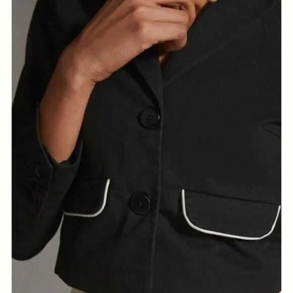 NWTAnthropologie Maeve Poplin Cropped Blazer 10 - Picture 2 of 9